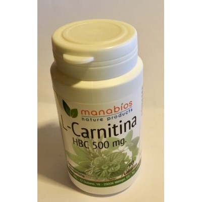L-Carnitine 500 mg. de Manabíos Manabios 111450 Quemagrasas y similares salud.bio