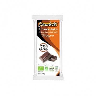 Chocolate Negro BIO (70% cacao) en tableta 100 grs Mandolé 3505052530 Alimentación salud.bio