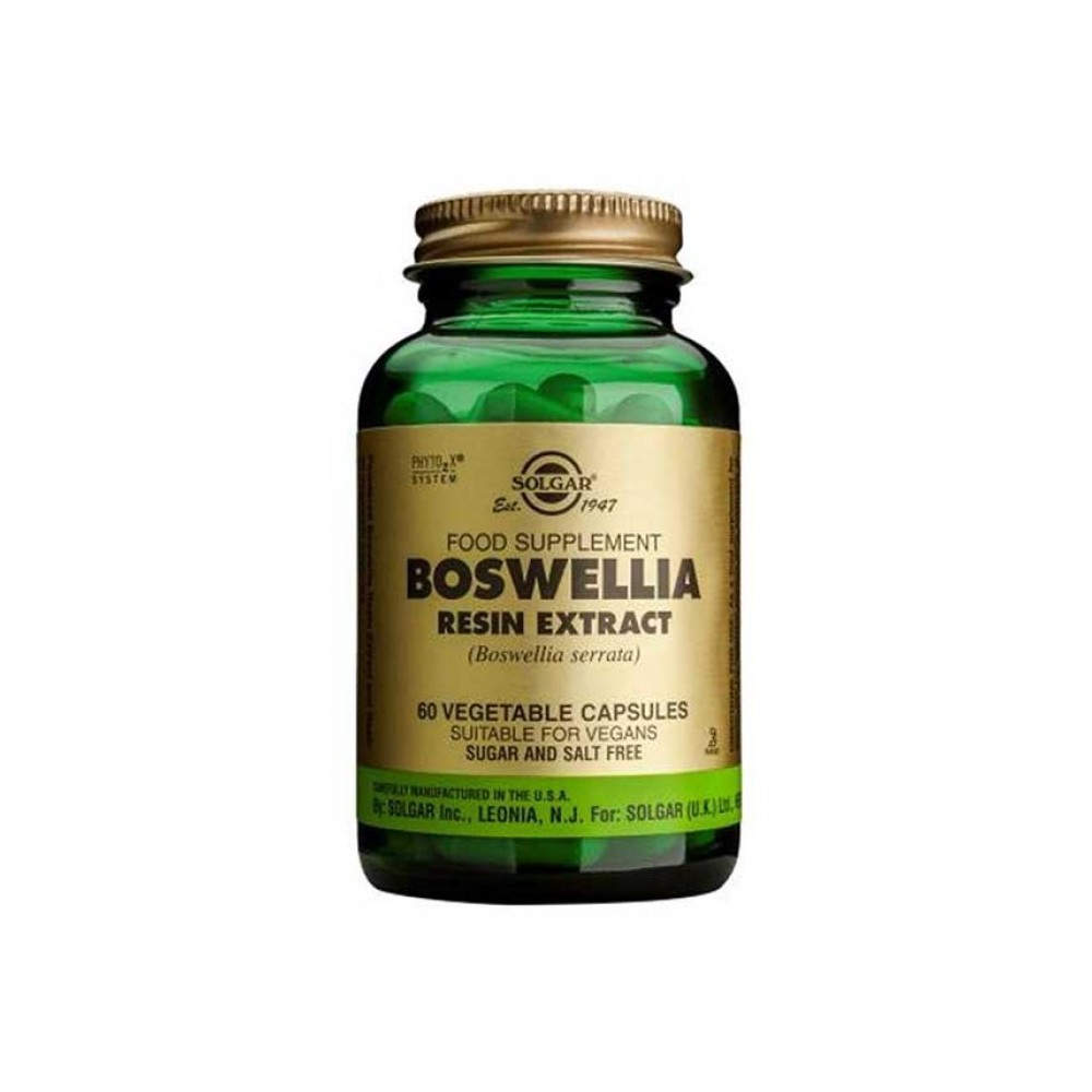 Boswellia Serrata de Solgar SOLGAR 184114 Suplementos Naturales acción Analgesica, Antiinflamatoria, malestar, dolor salud.bio