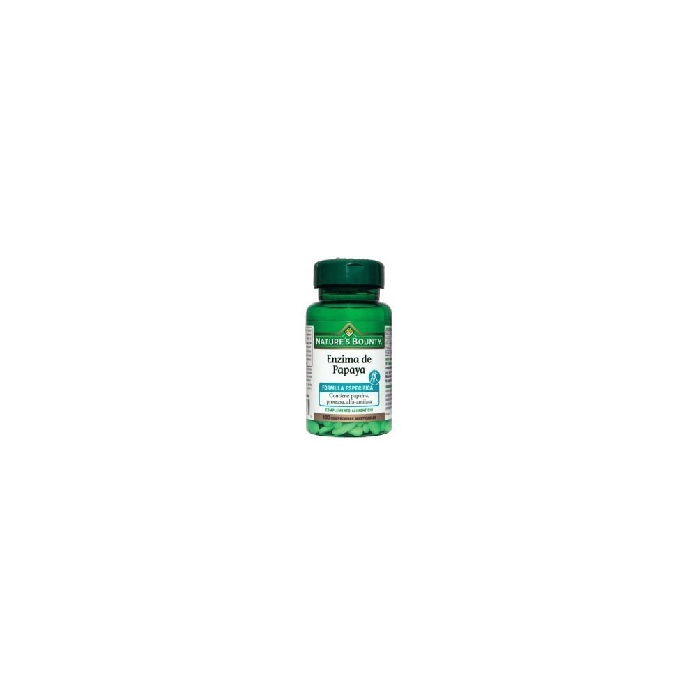Enzima Papaya 100 comprimidos de Nature's Bounty Nature's Bounty 03621 Ayudas aparato Digestivo salud.bio