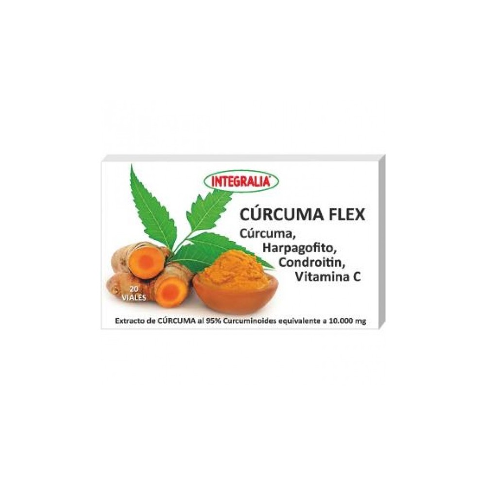 Cúrcuma FLEX 20 viales de Integralia INTEGRALIA 518 Suplementos Naturales acción Analgesica, Antiinflamatoria, malestar, dolo...