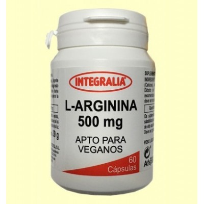 L-Arginina 500mg Integralia 60 Cápsulas INTEGRALIA 511 Aminoácidos salud.bio