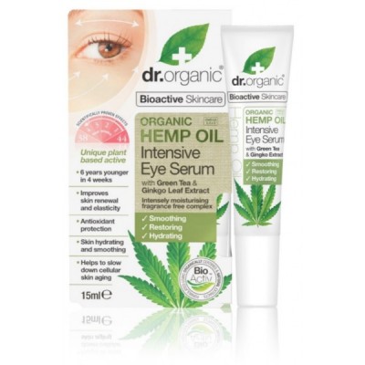 Serum Contorno de Ojos Aceite de Cañamo Dr Organic Doctor Organic DR00484 Cosmética Natural salud.bio