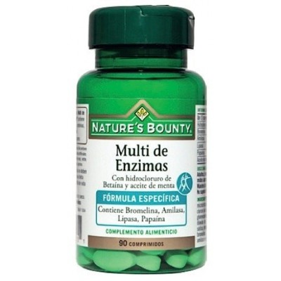 Multi Enzimas + Betaina + Aceite de Menta Nature's Bounty Nature's Bounty 03619 Ayudas aparato Digestivo salud.bio