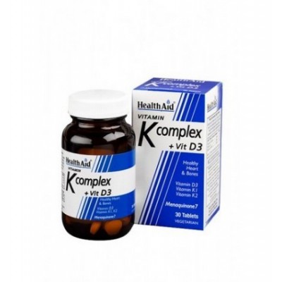 Vitamina K complex + Vitaminas K1, K2, D3, de HealthAid Health Aid 801217 Articulaciones, Huesos, Tendones y Musculos, compon...