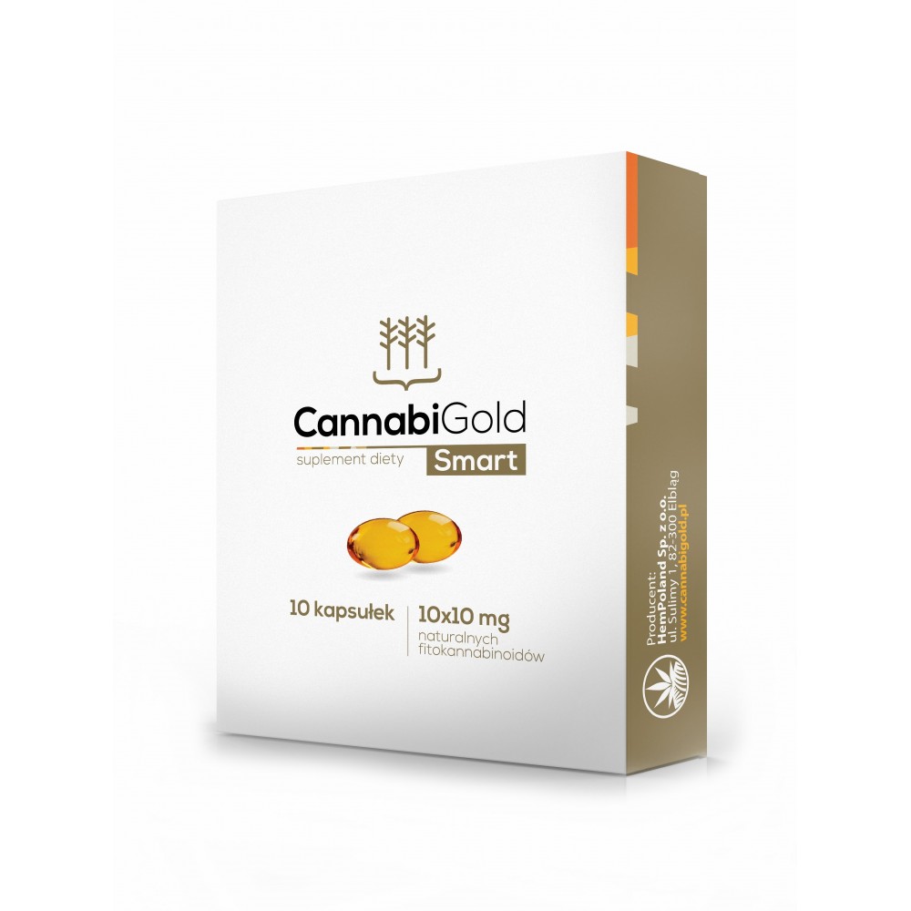 CannabiGold Smart CBD perlas de aceite en 100mg y 300mg. Cannabigold de HemPoland  Plantas Medicinales salud.bio