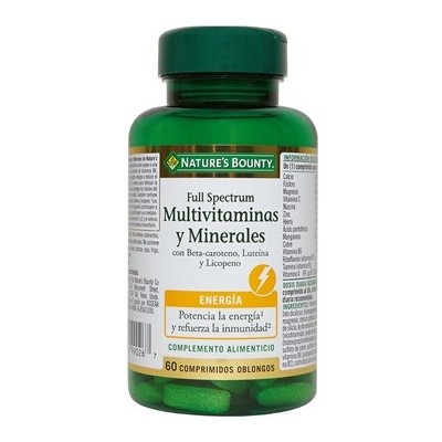 Full Spectrum Multivitaminas y Minerales de Nature's Bounty Nature's Bounty 30459 Vitaminas y Multinutrientes salud.bio