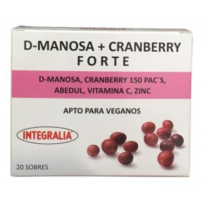 D-Manosa + Cranberry Forte 150PACs de Integralia INTEGRALIA 528 Bienestar urinario. Ayuda en el bienestar urinario. salud.bio
