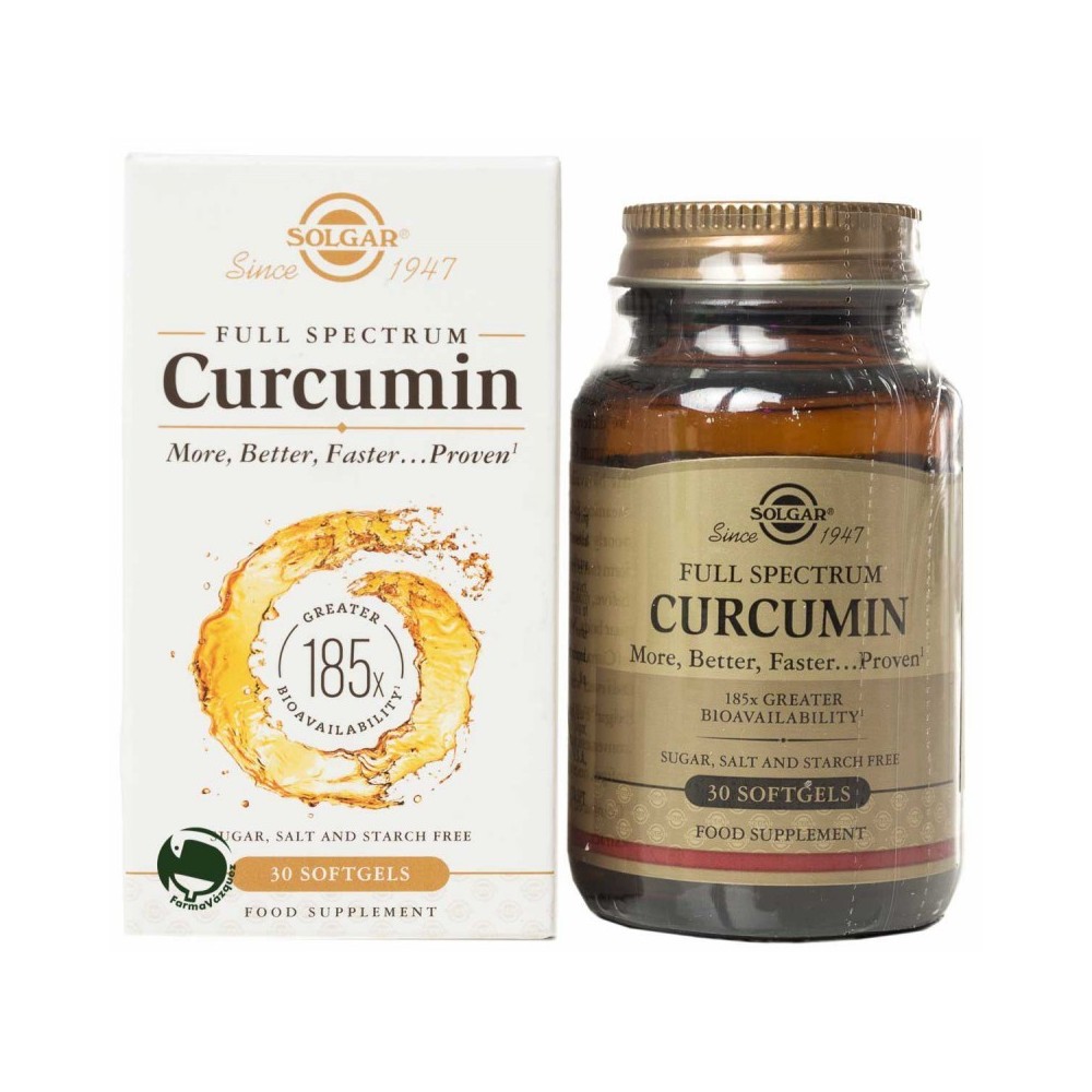 Full Expectrum Cúrcuma Solgar 30 cápsulas SOLGAR 1659597 Suplementos Naturales acción Analgesica, Antiinflamatoria, malestar,...