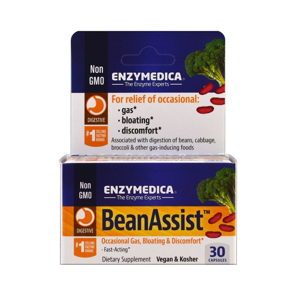 Bean Assist 30 Cápsulas de Enzymedica Enzymedica ENZ13030 Ayudas aparato Digestivo salud.bio