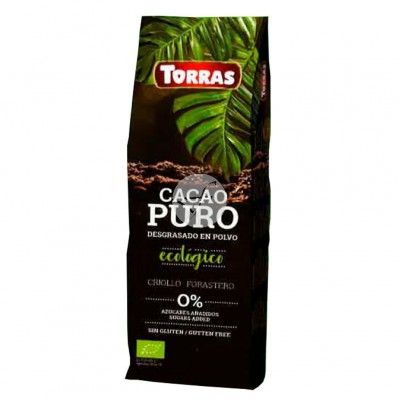 Cacao Puro Desgrasado en Polvo Ecológico Torras Chocolates Torras TO 40203 Chocolates salud.bio