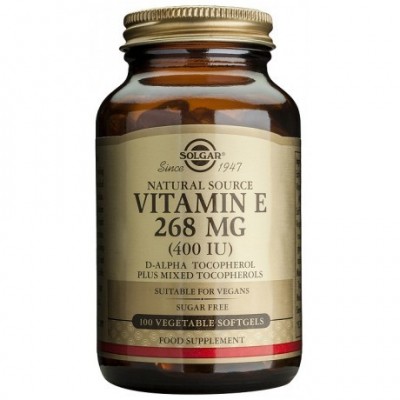 Vitamina E 400 UI 268Mg (400 IU) en perlas de Solgar SOLGAR  Vitamina E salud.bio