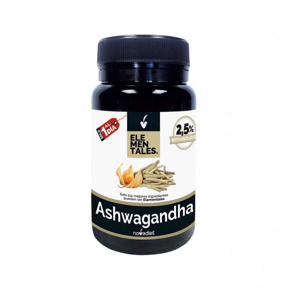 Ashwagandha - Elementales de Novadiet Novadiet 53507 Estados emocionales, ansiedad, estrés, depresión, relax salud.bio