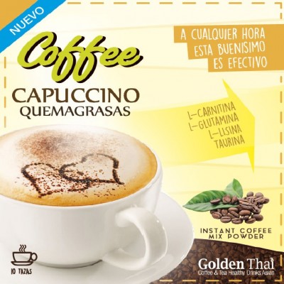 Golden Thai Coffee Quema-Grasas CAPUCCINO Golden Thai  Coffe & Tea Healthy Drink Asian  Quemagrasas y similares salud.bio