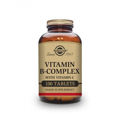 Vitamina B Complex con Vitamina C, en comprimidos de Solgar SOLGAR  Vitamina B salud.bio