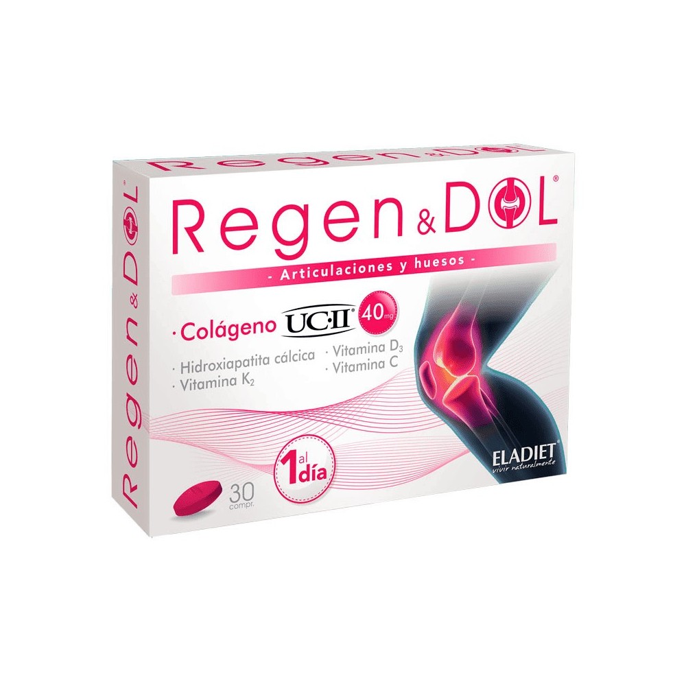 Regen & Dol Colágeno UC-II 40mg Eladiet 30 Comprimidos ELADIET Elaborados Dieteticos, s.a.  Articulaciones, Huesos, Tendones ...