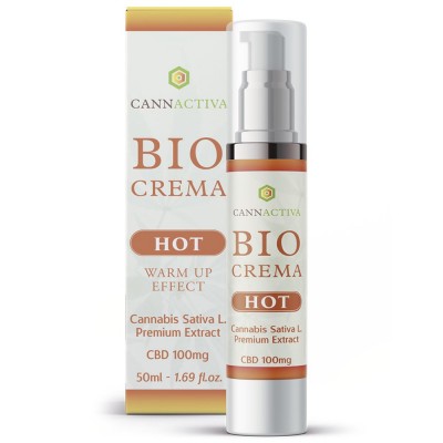 Bio Crema Hot – Efecto Calor – 100mg CBD (50ml) de Cannactiva Cannactiva HOT Articulaciones, Huesos, Tendones y Musculos, com...