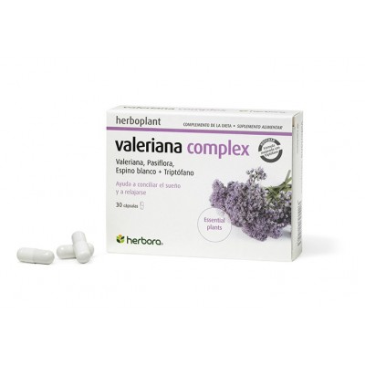 Valeriana COMPLEX 30 cápsulas de herbora Herbora H14301 Estados emocionales, ansiedad, estrés, depresión, relax salud.bio