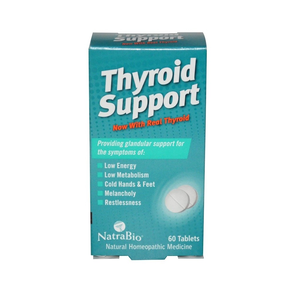 Soporte para la Glándula Tiroide, 60 Tabletas de NatraBio NatraBio NBB-00260 Tiroides salud.bio