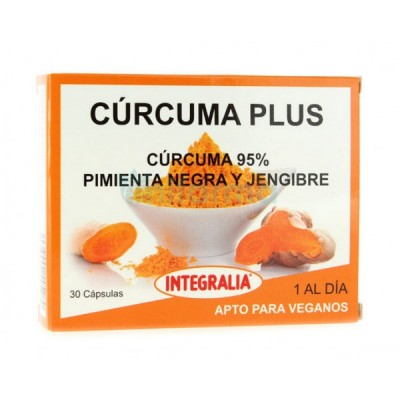 Cúrcuma Plus 30 Cápsulas de Integralia INTEGRALIA 504 Suplementos Naturales acción Analgesica, Antiinflamatoria, malestar, do...