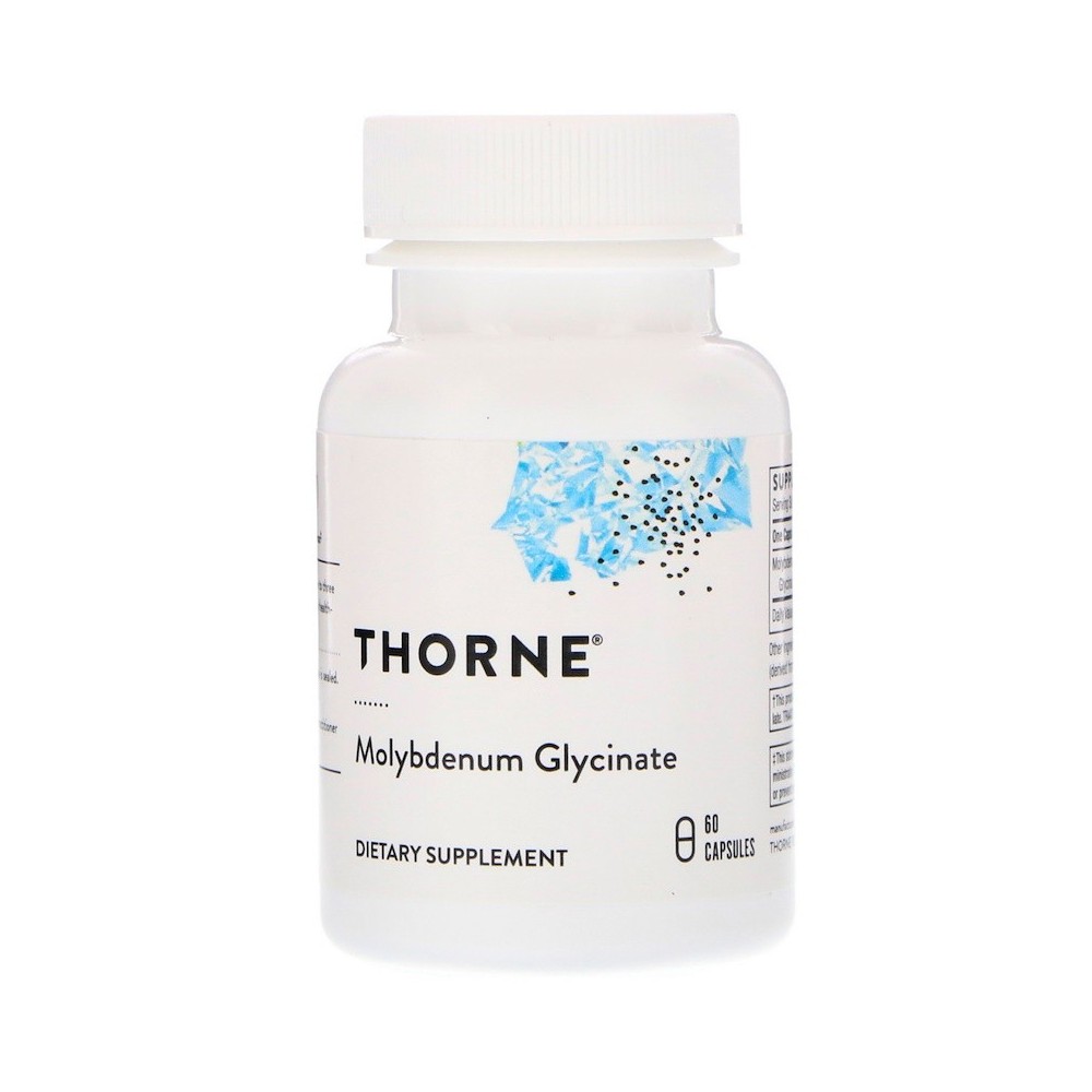 Molibdeno Glicinato, 60 Cápsulas de Thorne Research Thorne Research THR-00342 Suplementos Minerales  salud.bio