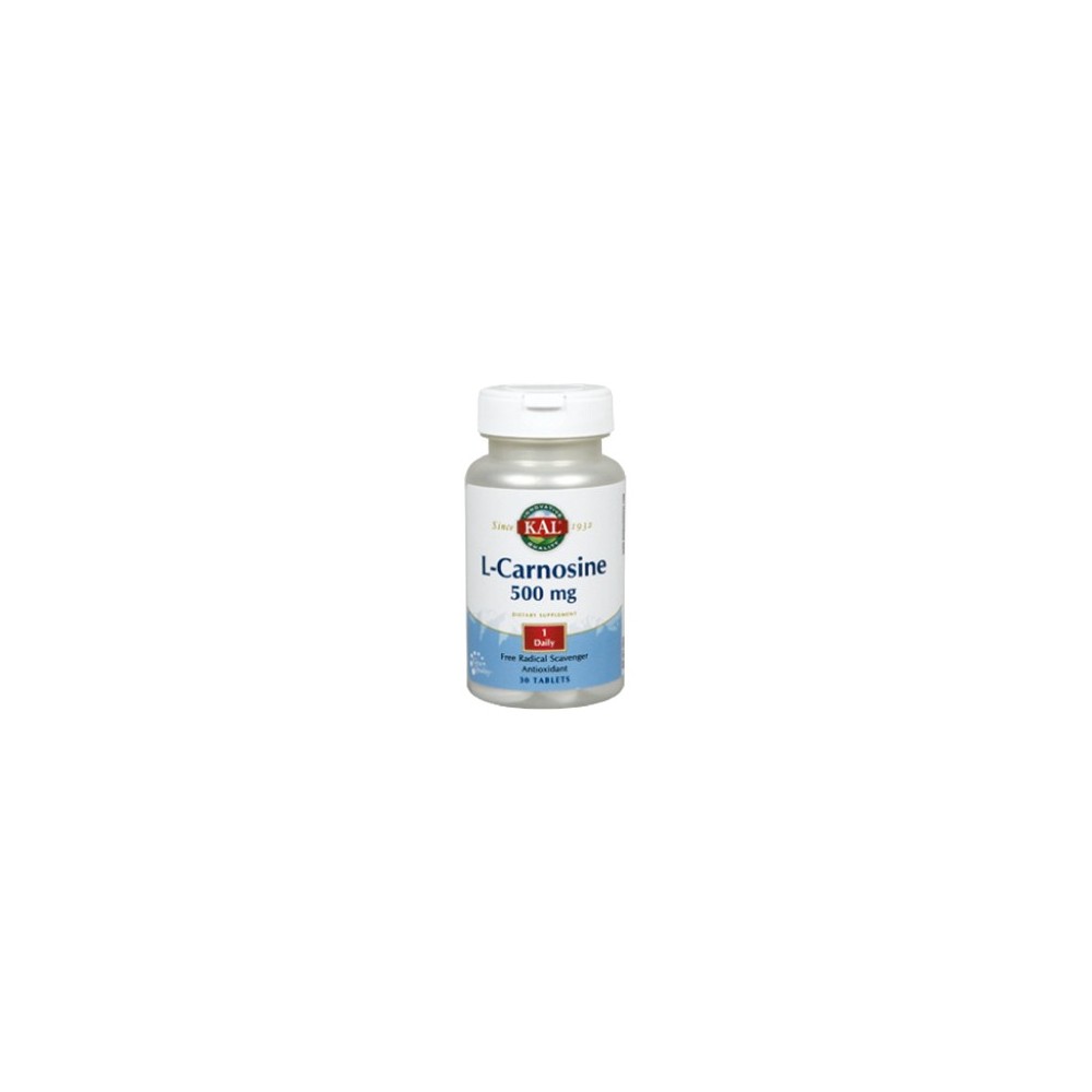 L-Carnosine 500mg 30 comp. de KAL SOLARAY  Aminoácidos salud.bio