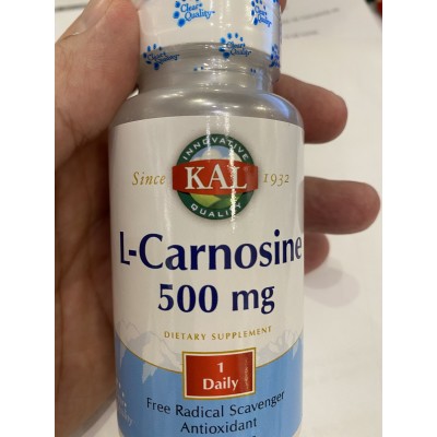 L-Carnosine 500mg 30 comp. de KAL SOLARAY  Aminoácidos salud.bio