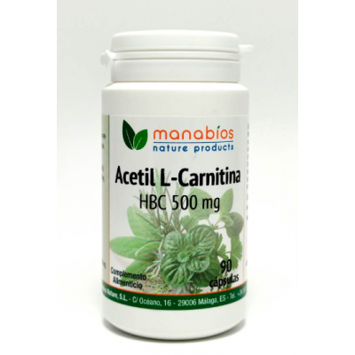 Acetil-L-Carnitina HBC 500 mg de Manabios Manabios 111450 Quemagrasas y similares salud.bio