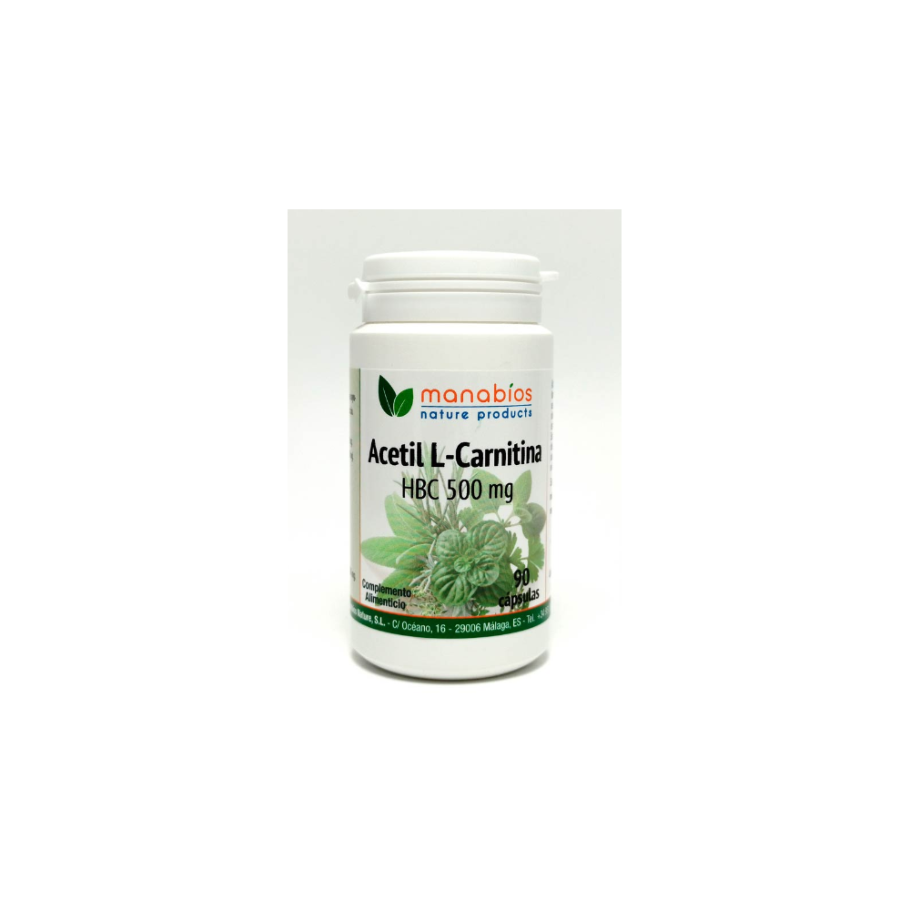Acetil-L-Carnitina HBC 500 mg de Manabios Manabios 111450 Quemagrasas y similares salud.bio