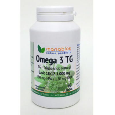 Omega 3 TG Premium 1000mg Manabíos Manabios 111632 Ayudas niveles Colesterol y Trigliceridos salud.bio