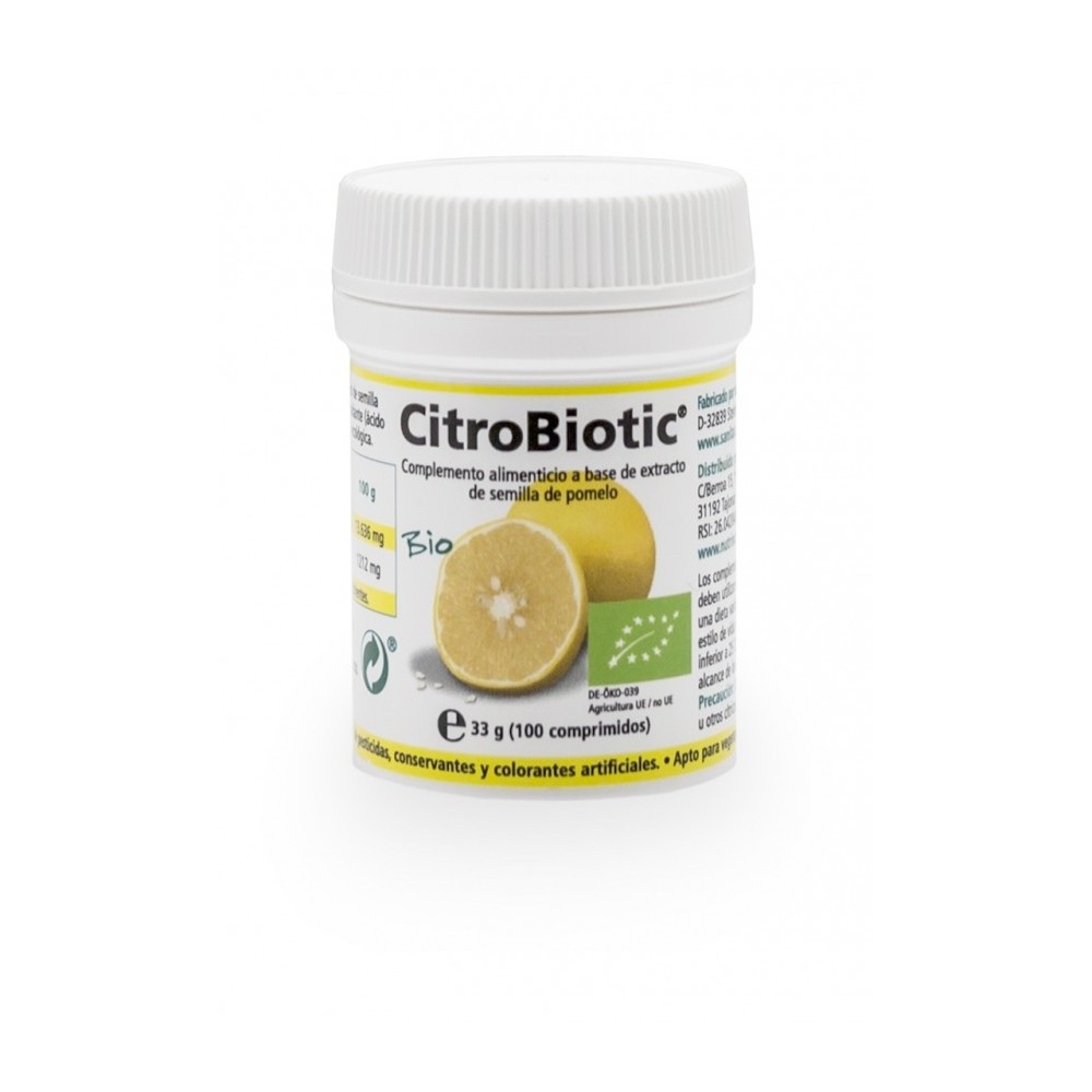 Citrobiotic® BIO (100 Comprimidos) semilla pomelo de Sanitas Sanitas Gmbh & Co. KG S013 Ayudas aparato Digestivo salud.bio