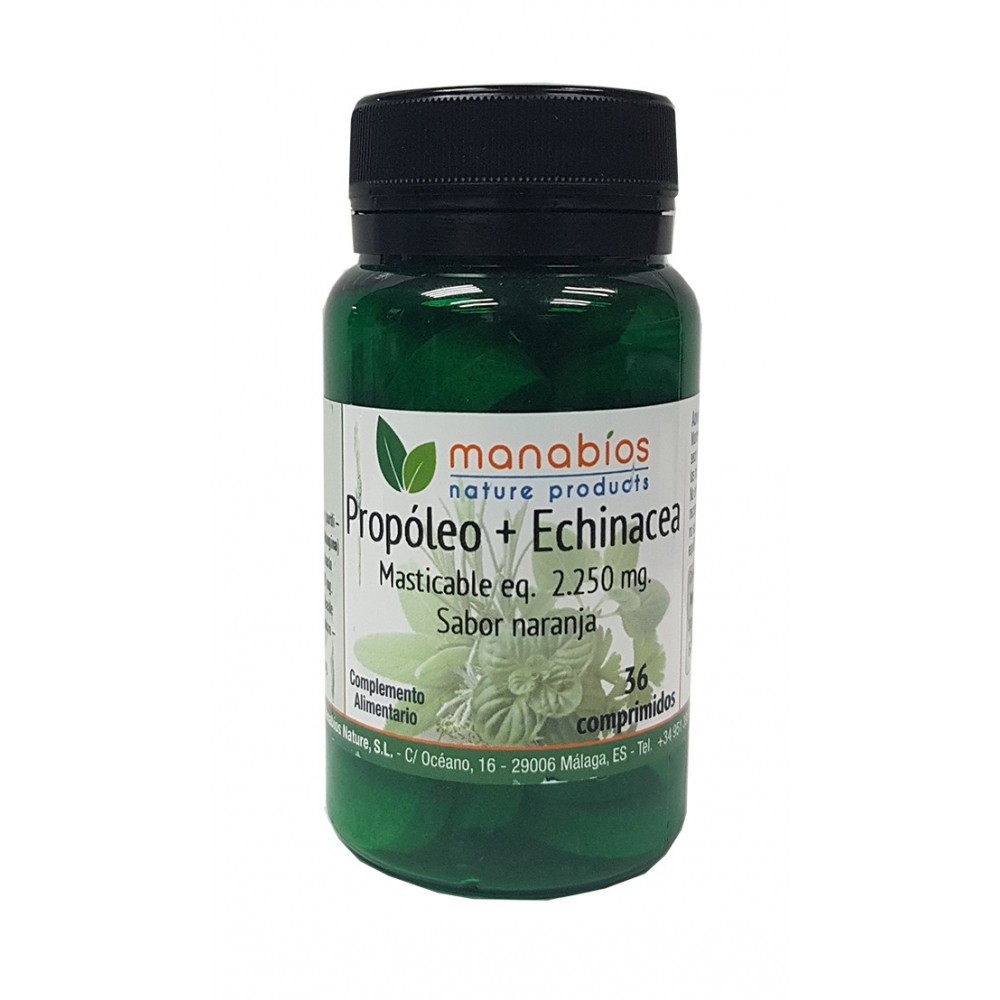Propóleo y Echinacea 36 Comprimidos masticables de Manabios Manabios 111514 Sistema inmunitario salud.bio