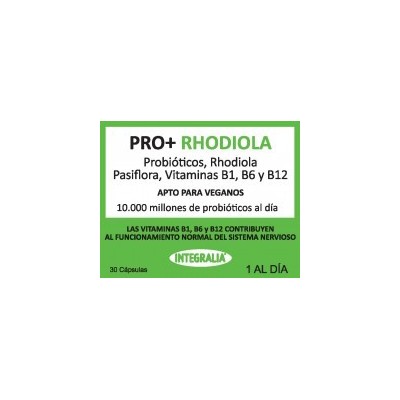 Pro+ Rhodiola con Probioticos de Integralia INTEGRALIA 532 Piel, Cabello y Uñas, Complementos y Vitaminas salud.bio