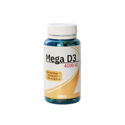 Mega D3 4000iU 1000mg Omega3 350mg EPA 250mg DHA de Spadiet Espa-Diet, s.l. 0010169 Vitaminas y Minerales salud.bio