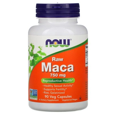 Maca, Raw, 750 mg, 90 Veg Capsules de Now Foods Manabios NOW-04777 Salud Sexual y Fertilidad salud.bio