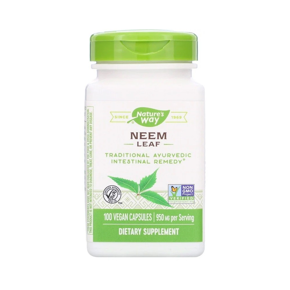 Neem Leaf, 475 mg, 100 Vegan Capsules de Nature's Way Nature`s Way NWY-15120 Ayudas aparato Digestivo salud.bio