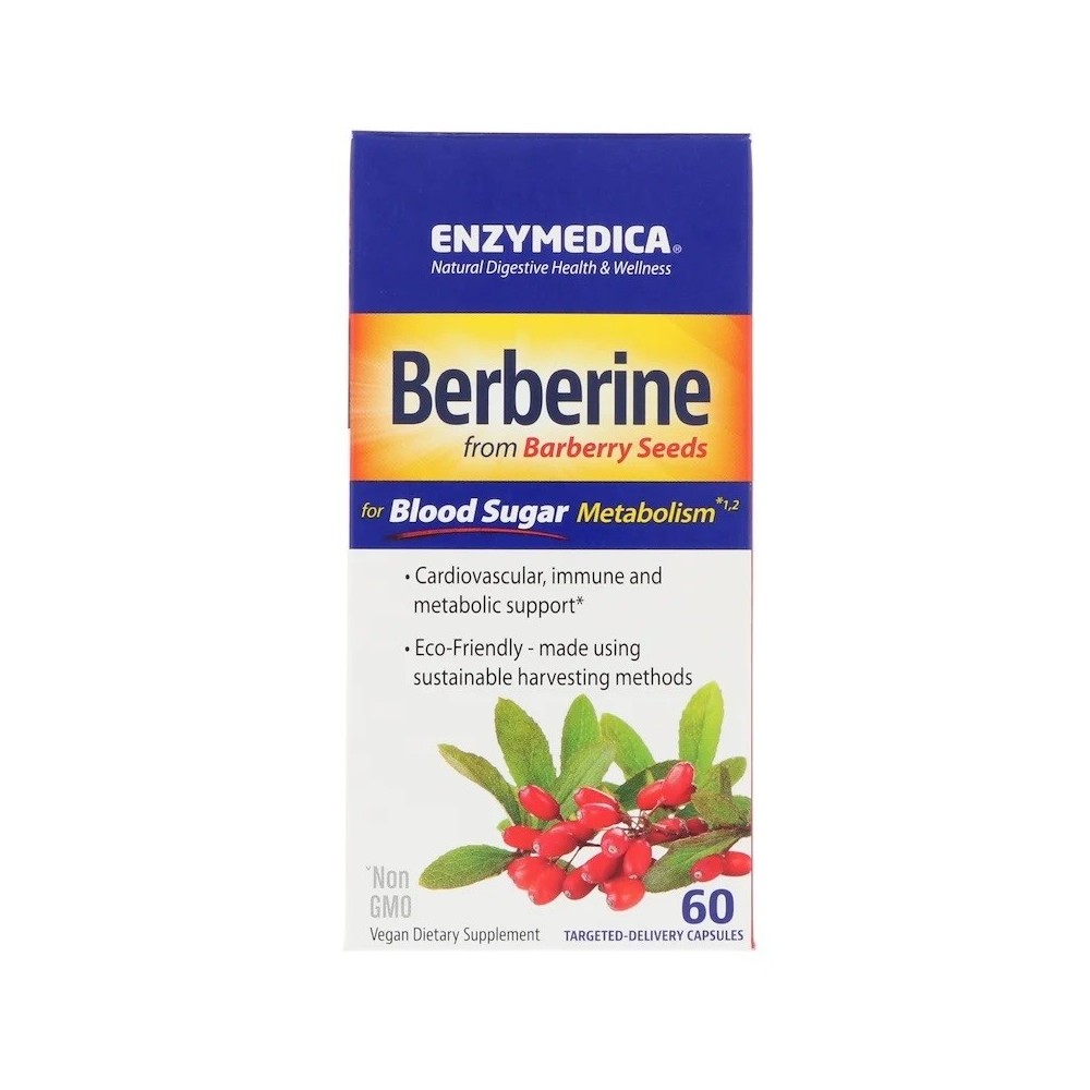 Berberine (Barberry) en 60 cápsulas de Enzymedica Paradise ENZ-10083 Ayuda Glucemia y Diabetes salud.bio