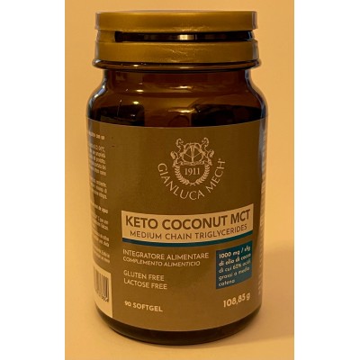 Keto Coconut MCT (Trigliceridos enlace medio) de Gianluca Mech GIANLUCA MECH GFI90C02000 Suplementos Deportivos (Complementos...