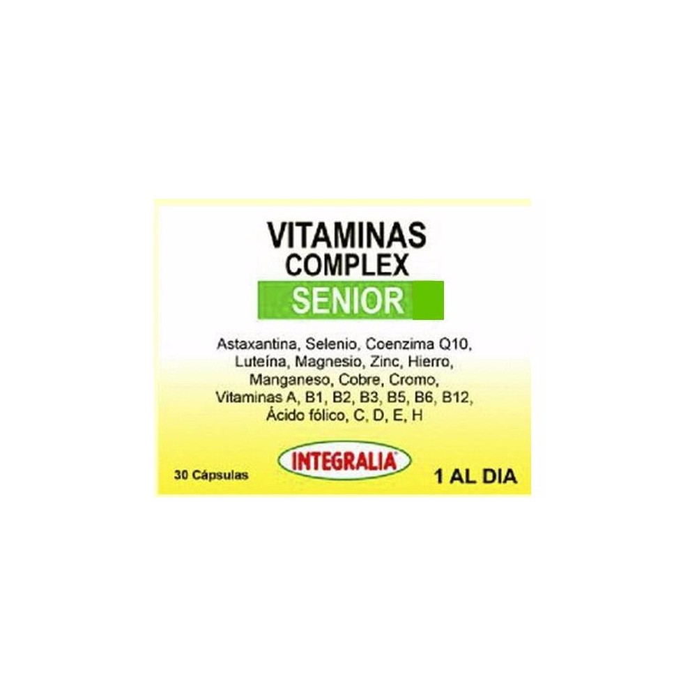 Vitaminas Complex Senior 30 Capsulas de Integralia INTEGRALIA 467  salud.bio
