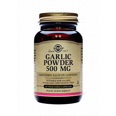 Ajo en polvo de cultivo controlado 500 mg. Organic Garlic de Solgar SOLGAR 171197 Sistema circulatorio salud.bio