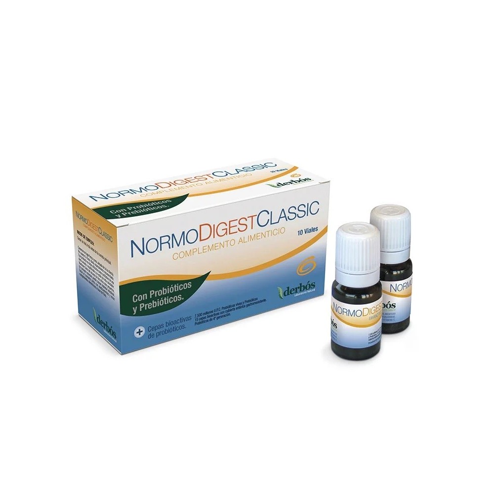 Normodigest Clasic 10 Viales de derbós derbós laboratorio natural 075 Ayudas aparato Digestivo salud.bio