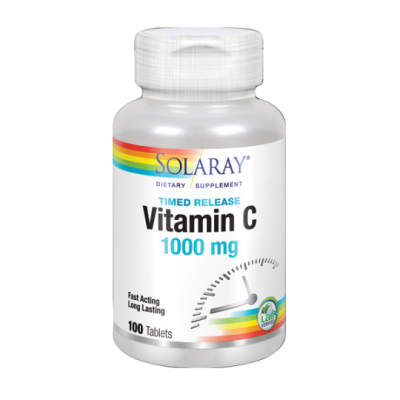 Vitamina C, 1000 mg, 100 Comprimidos de Solaray SOLARAY 4453 Vitamina C salud.bio