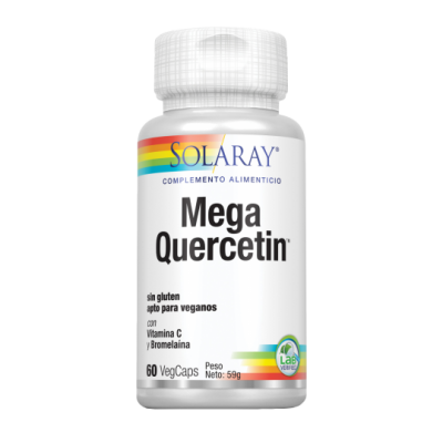 Mega Quercetin™ 60 VegCaps. Sin gluten Apto para veganos de Solaray SOLARAY 44686 Sistema respiratório salud.bio