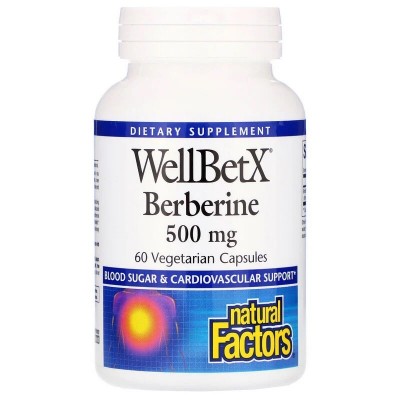 WellBetX Berberine, 500 mg, 60 Cápsulas vegetales de Natural Factors Natural Factors NFS-03544 Ayuda Glucemia y Diabetes salu...