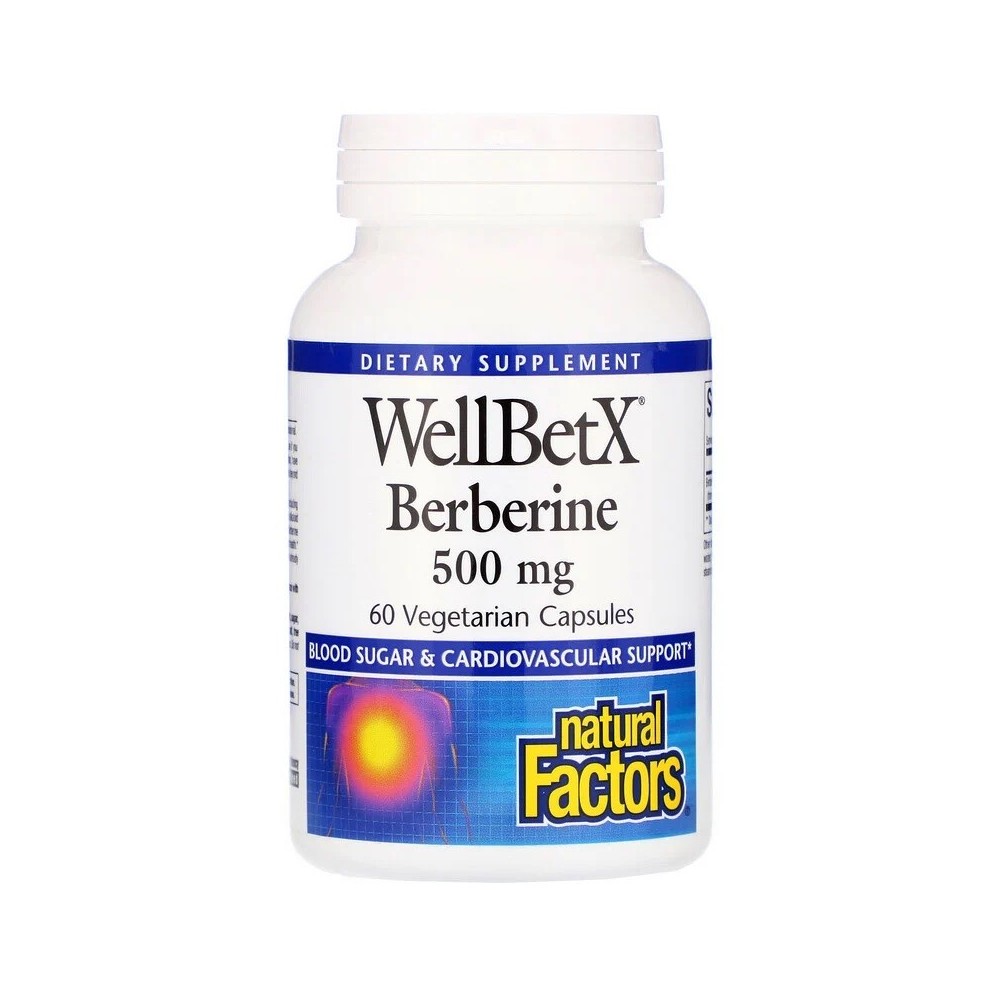 WellBetX Berberine, 500 mg, 60 Cápsulas vegetales de Natural Factors Natural Factors NFS-03544 Ayuda Glucemia y Diabetes salu...