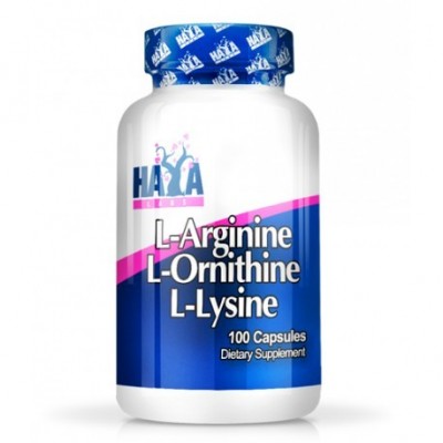 L-Arginina L-ornitina L-lisina 100 Caps. de Haya labs Haya Labs LLC 15680 Aminoácidos salud.bio