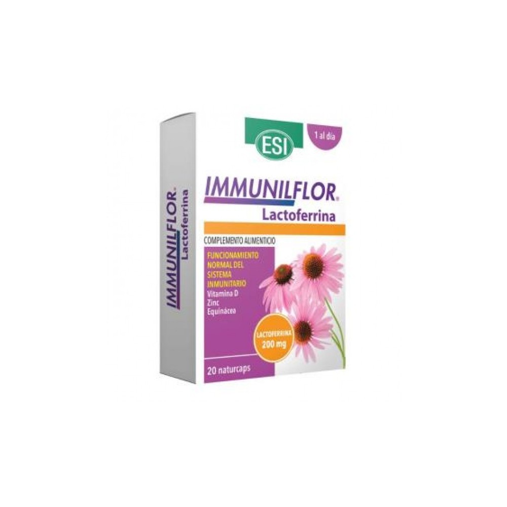 Immunilflor Lactoferrina (20 Naturcaps) de ESI ESI LABORATORIOS 13010160 Sistema inmunitario salud.bio