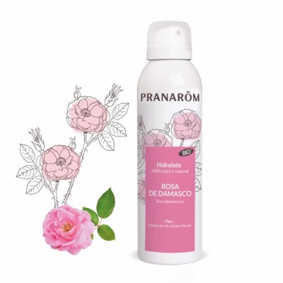 Hidrolato Rosa de Damasco BIO - 150 ml de Pranarôm Pranarom 2217912 Acéites esenciales salud.bio