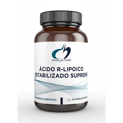 Ácido R-Lipoico estabilizado supreme 60 cápsulas de desigs for health SOLGAR DERLA060 Antioxidantes salud.bio