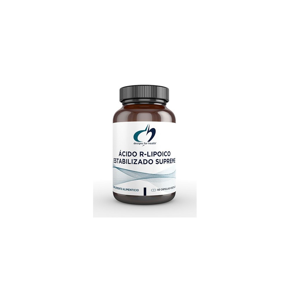 Ácido R-Lipoico estabilizado supreme 60 cápsulas de desigs for health Health Aid DERLA060 Antioxidantes salud.bio